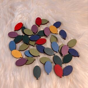 Assorted Colour Balloon Wooden Embellishments